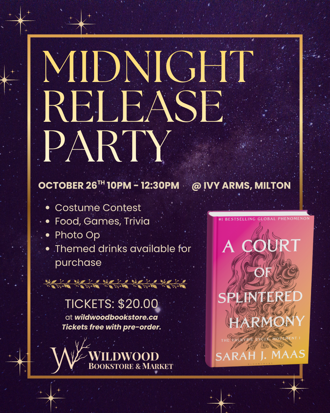 EVENT - A Court Of Splintered Harmony Midnight Release