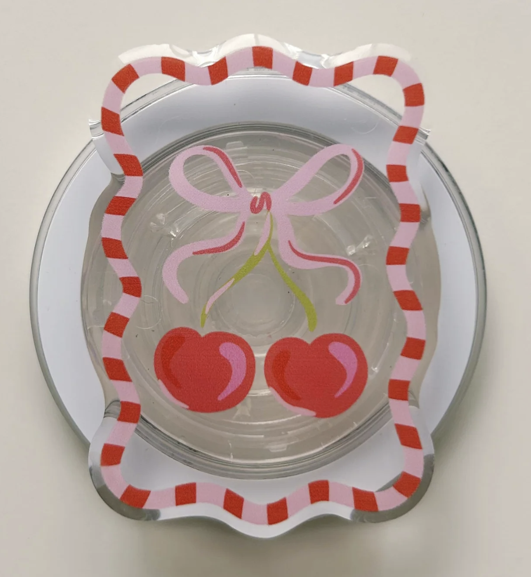 Clear Cherry - Magnetic e-Reader Grip