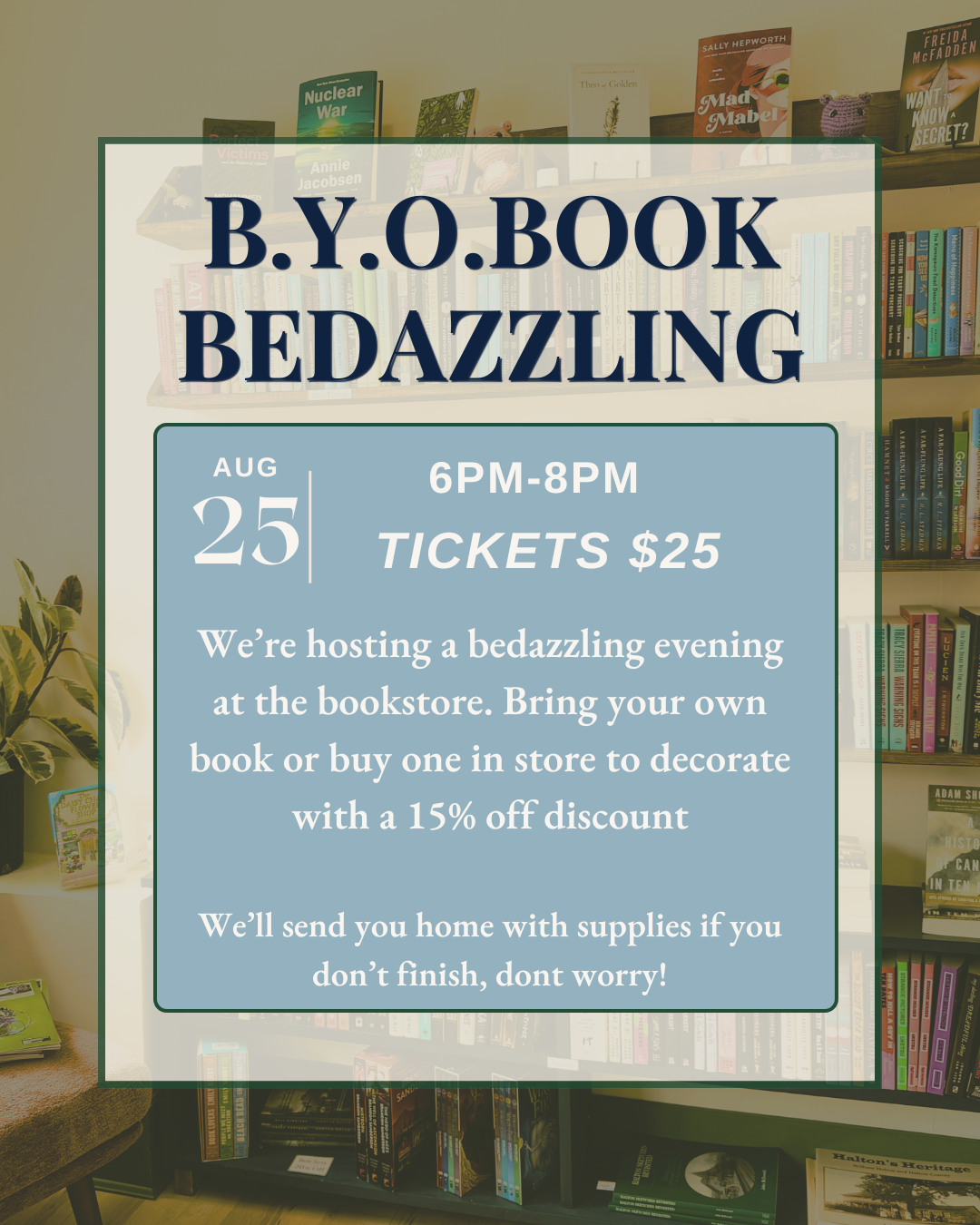 CRAFT NIGHT (BOOK BEDAZZLING)
