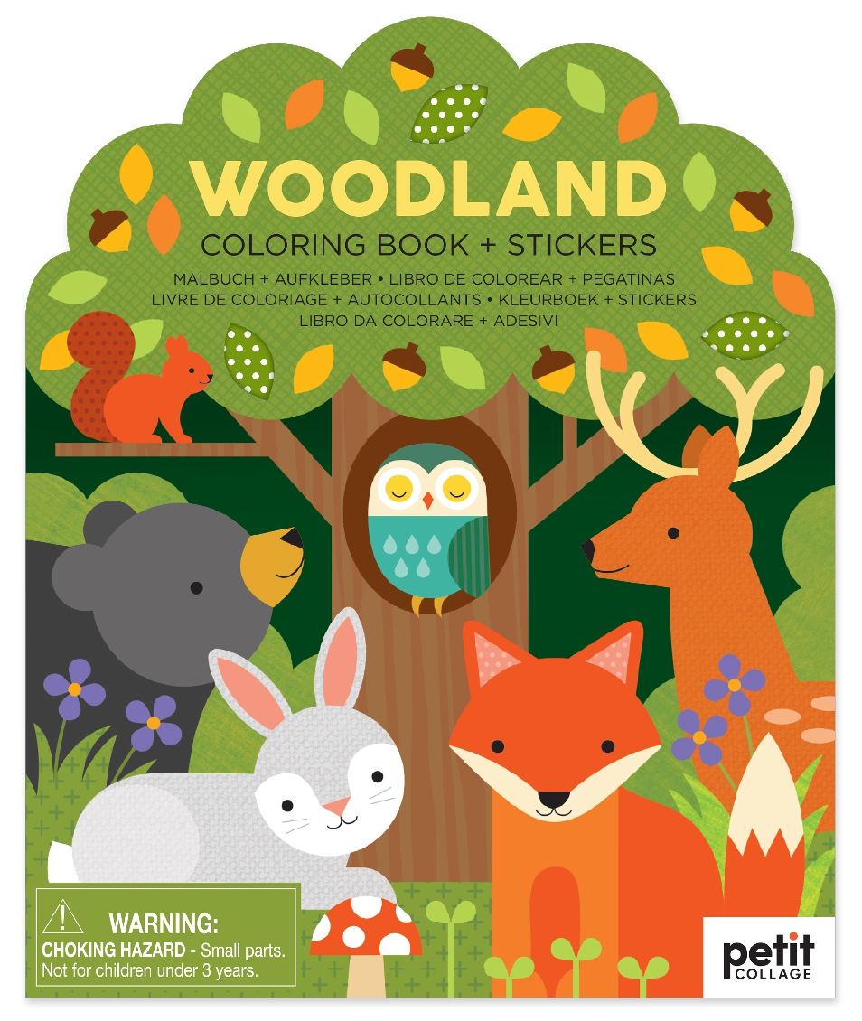 Woodland - Colouring Book + Stickers