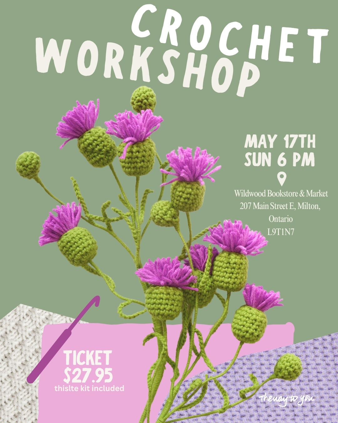 Crochet Workshop (Thistle Flower Stem)